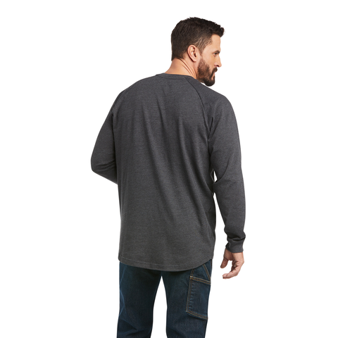 Ariat Men's Rebar Cotton Strong Graphic Long Sleeve T-Shirt - Durable Work Shirt for Construction, Farming & Outdoor Activities