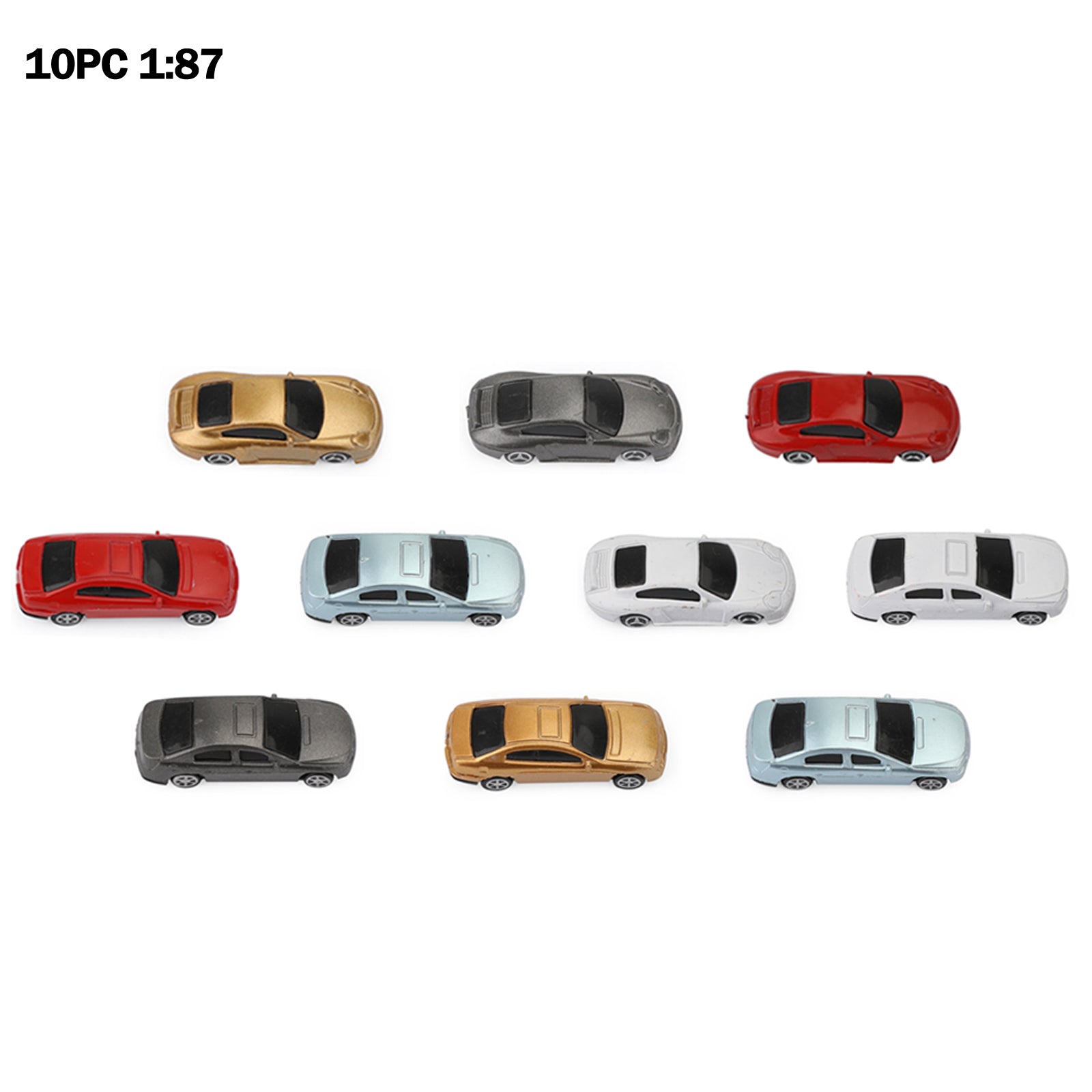 10Pcs HO Scale Model Car 1:87 Building Train Scenery Architecture Model - Perfect for Train Layouts, Dioramas, and Miniature Displays