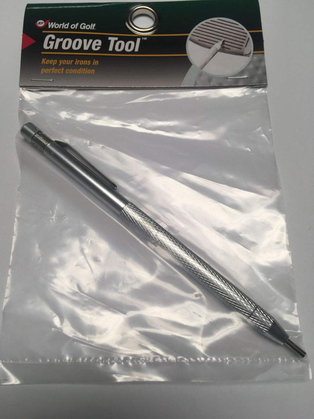 JEF World of Golf Groove Tool - Golf Club Groove Sharpener & Cleaner for Better Spin & Accuracy | Perfect for Golf Club Maintenance & Practice Sessions