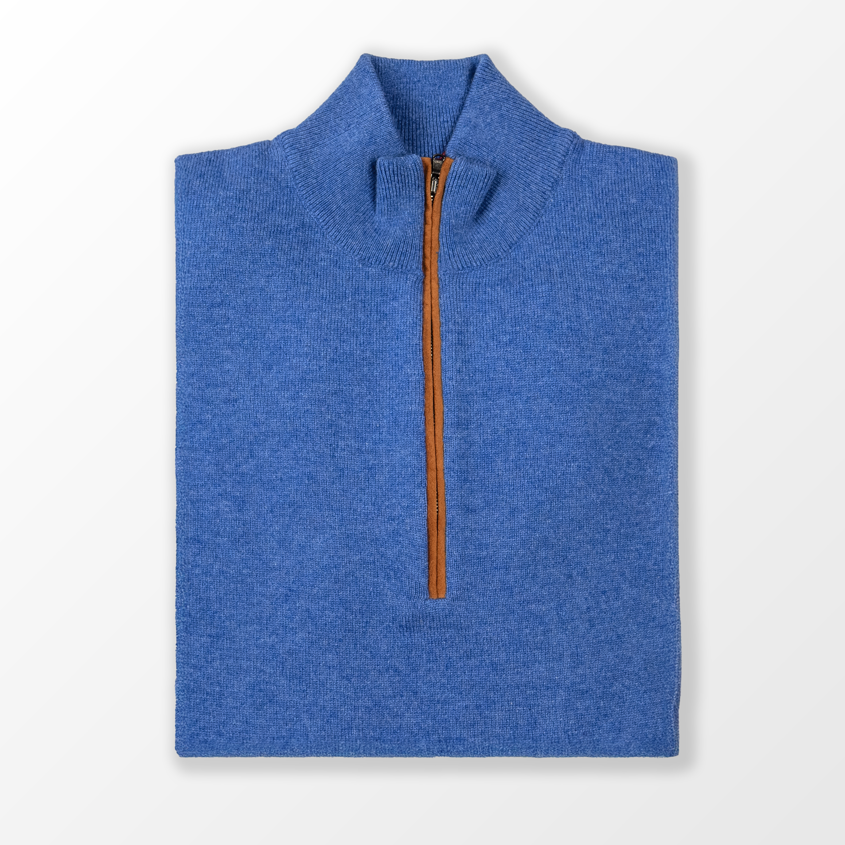Brunotelli BLU 1/4 Zip Cashmere Sweater with Side Trim - Premium Soft Winter Pullover for Men | Perfect for Office, Date Night & Casual Outings