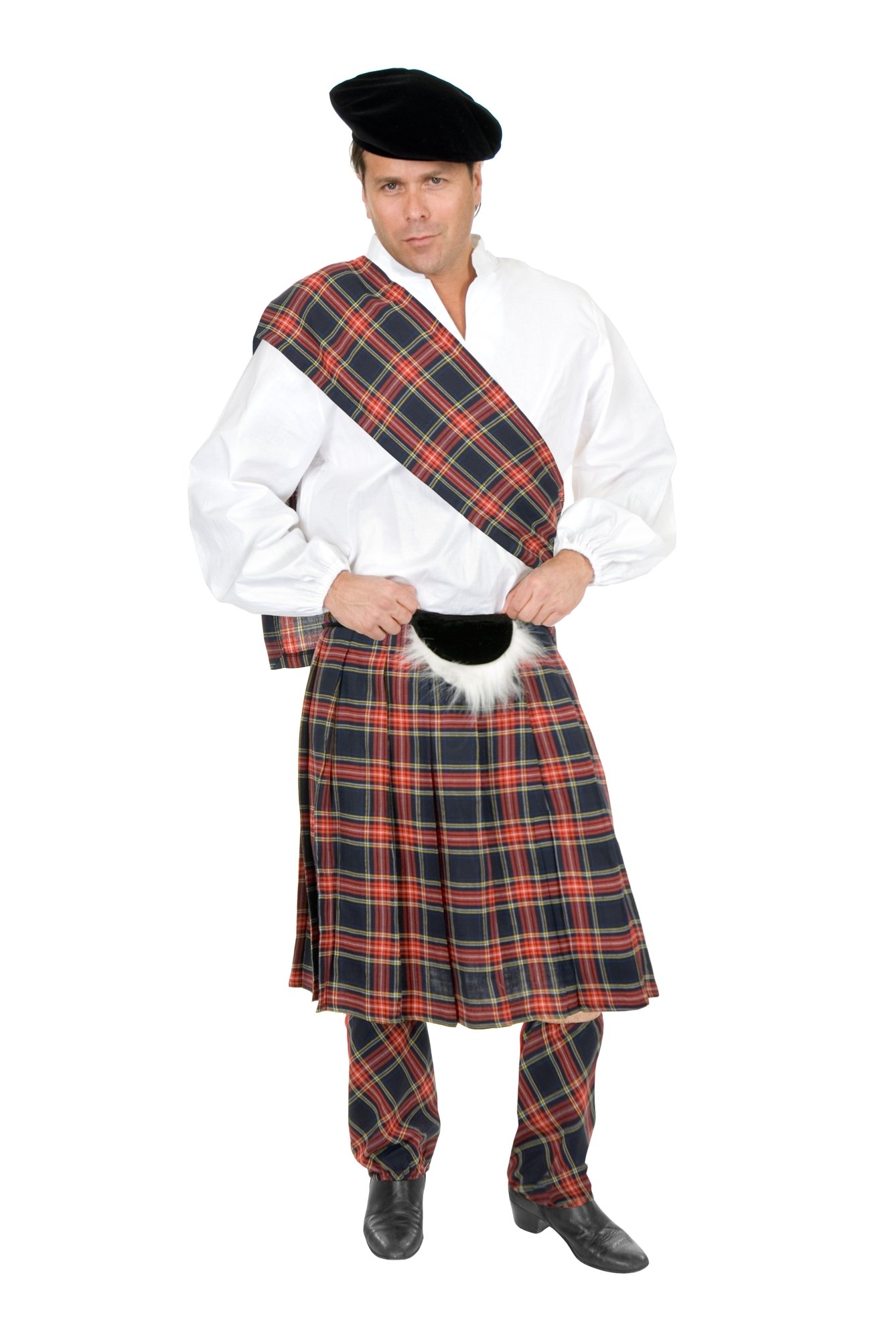 Authentic Men's Scottish Kilt - Traditional Tartan Plaid Skirt for Highland Games, Cosplay & Weddings - Premium Wool Blend with Adjustable Buckle