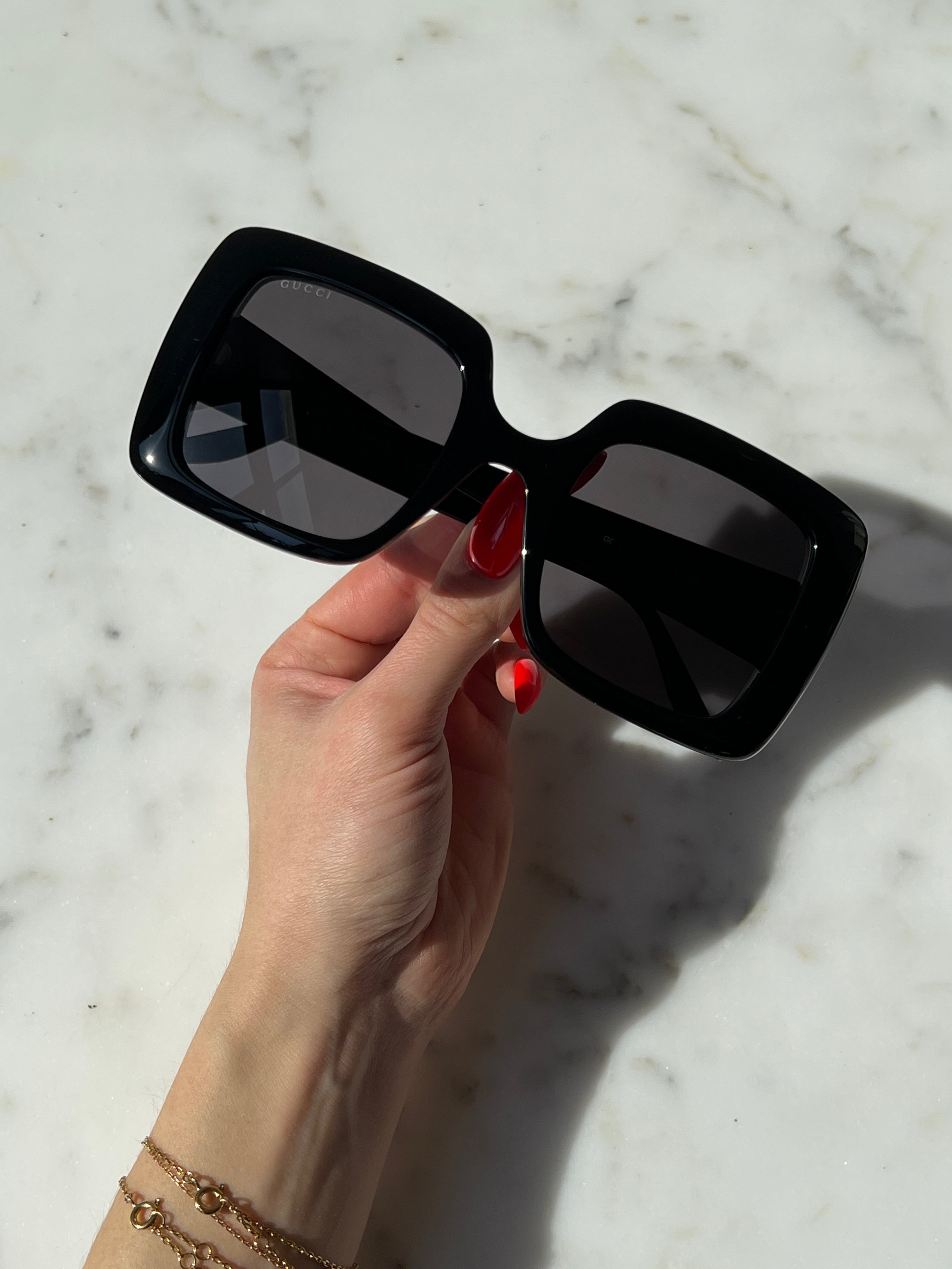 Gucci GG0896S Square Sunglasses for Women - Black UV Protection Fashion Sunglasses - Perfect for Beach, Driving & Outdoor Activities