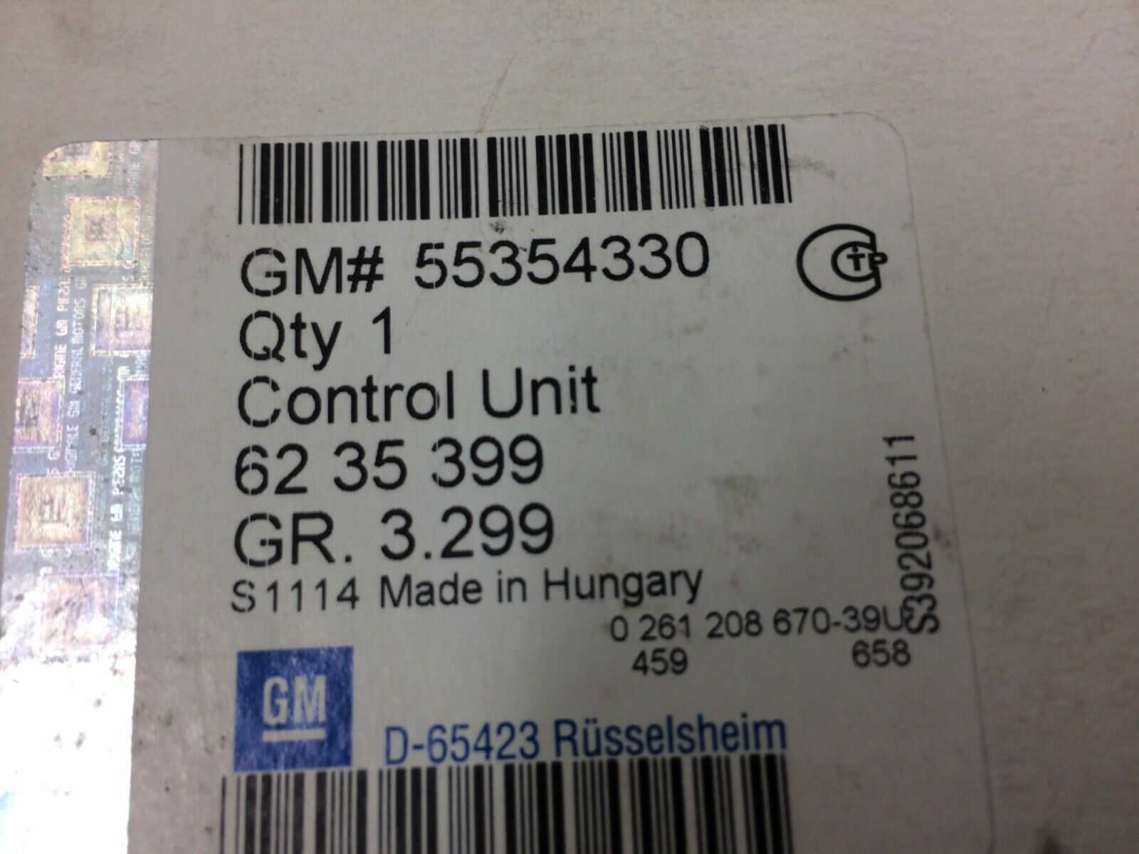 Genuine Holden Barina Combo Engine Control Module (ECU) - Replacement ECM for Holden Barina Combo Models - Perfect for Engine Performance & Diagnostics Repair