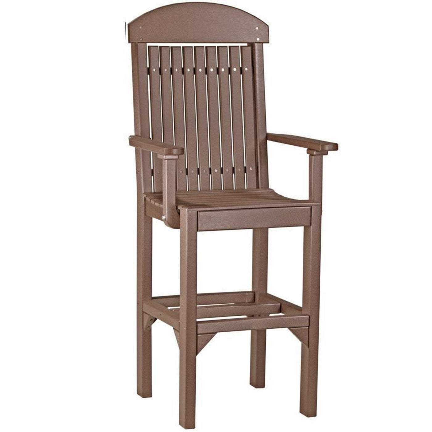 Eco-Friendly Recycled Plastic Captain Chair with Cup Holder - Durable Outdoor & Indoor Seating for Patio, Deck, Camping, and RV Use