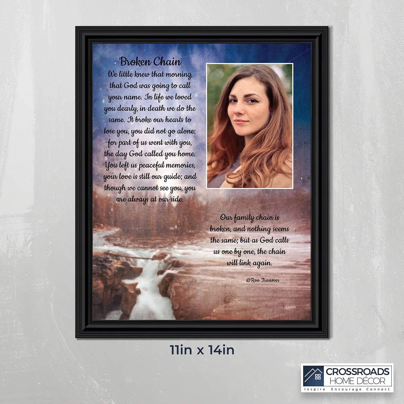 Broken Chain Memorial Frame - Sympathy Gift for Loved Ones - Home Décor for Remembrance
