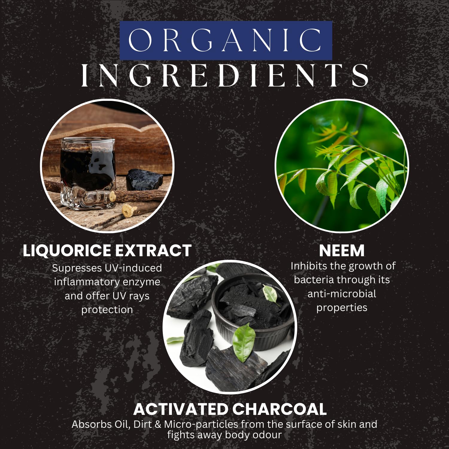 Organic Activated Charcoal Body Wash for Men - Sulfate & Paraben Free, Vegan & Cruelty Free - Deep Cleansing with Rice, Neem & Orange Extract - Controls Oil, Dirt & Pollution - 100ml - Perfect for Gym, Travel & Daily Detox