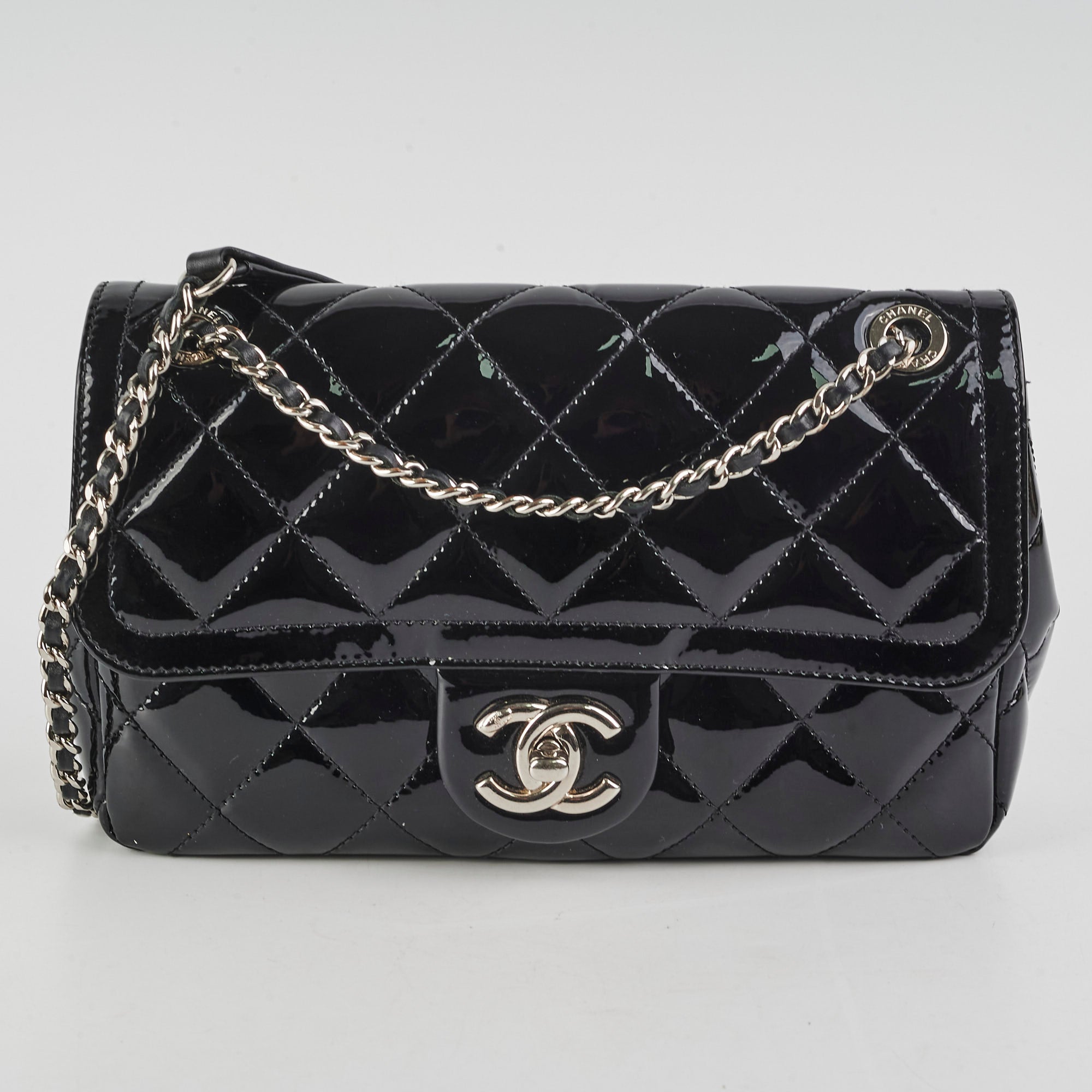 Chanel Patent Leather Seasonal Flap Bag Black - Luxury Designer Handbag for Women, Perfect for Evening Parties & Special Occasions