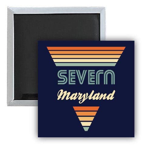 Vintage Retro 2.5 x 2.5-Inch Refrigerator Magnet - Severn Maryland Souvenir | Perfect for Fridge, Office, or Locker Decoration