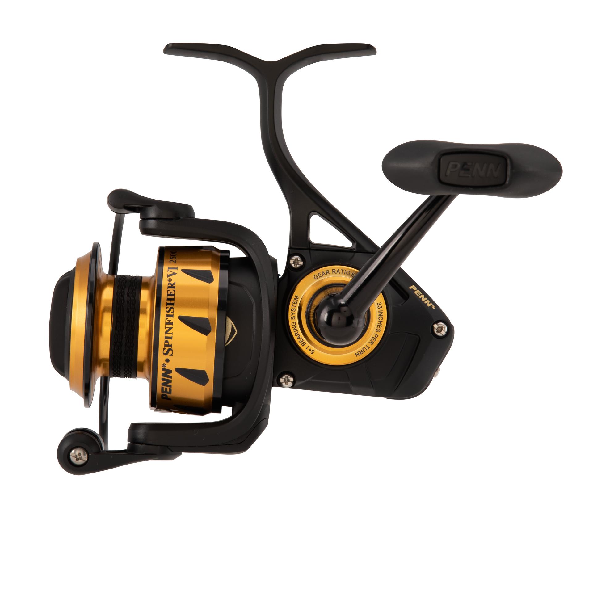 Penn Spinfisher VI Spinning Fishing Reel - Saltwater & Freshwater, 6+1 Shielded Bearings, HT-100 Drag System - Perfect for Surf Fishing, Pier Fishing & Offshore Angling