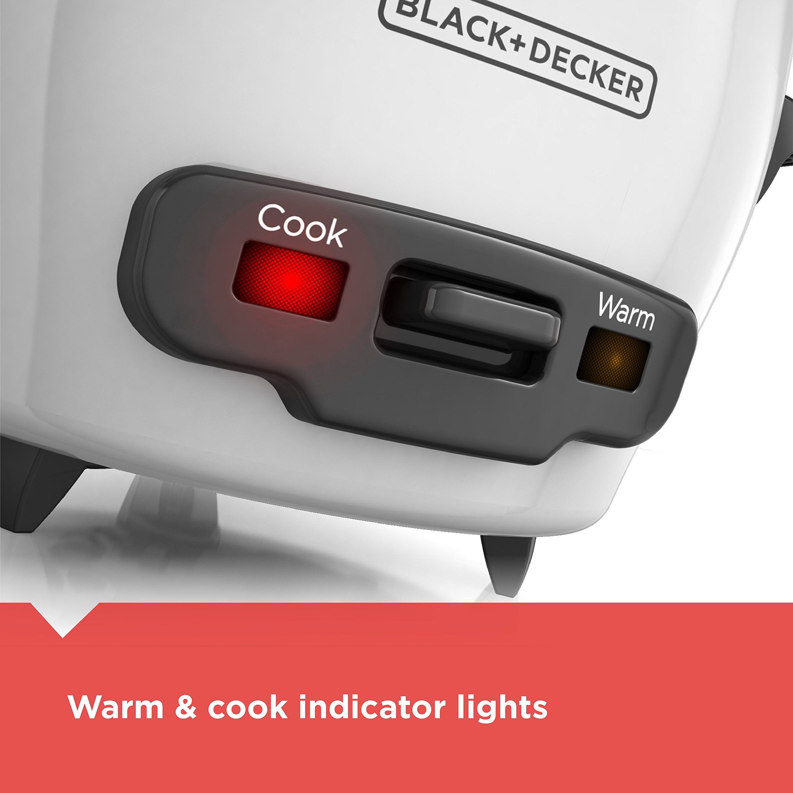 BLACK+DECKER 16-Cup (Cooked) / 8-Cup (Uncooked) Rice Cooker with Steaming Basket - Non-Stick Removable Bowl, One-Touch Operation & Keep Warm Function - Perfect for Family Dinners, Meal Prep & Asian Cuisine