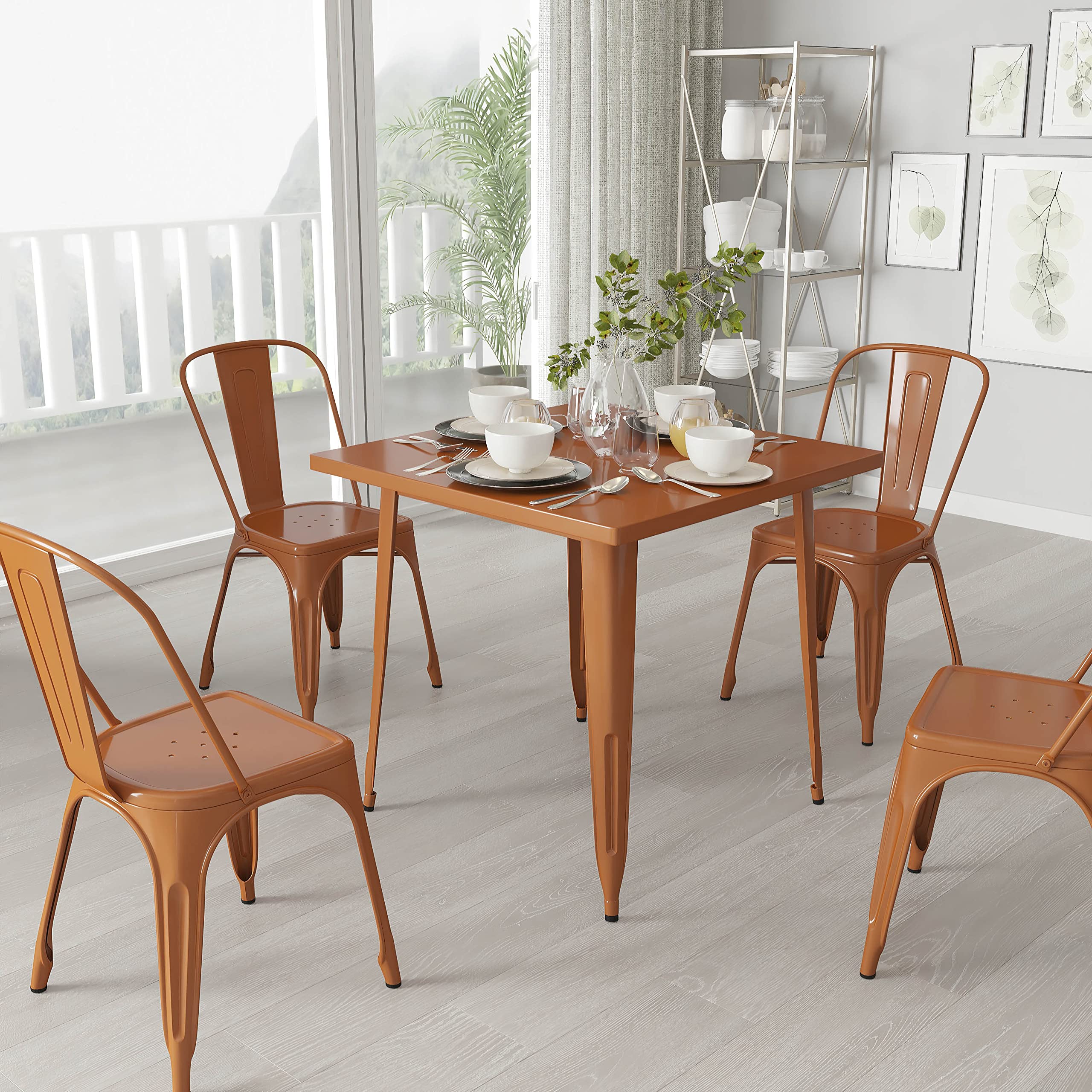 Merrick Lane Nash Indoor-Outdoor Dining Table - 31.5