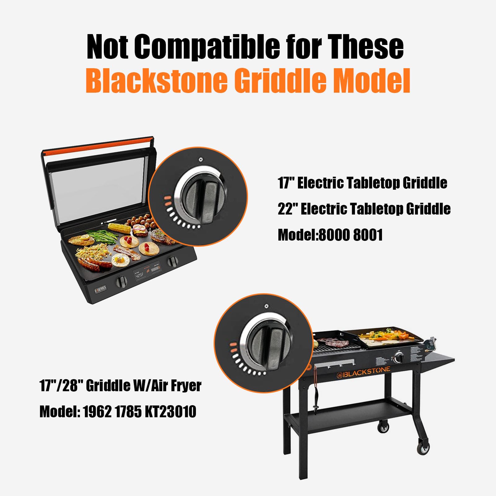 Blackstone Gas Griddle Burner Knobs Replacement - Compatible with 36