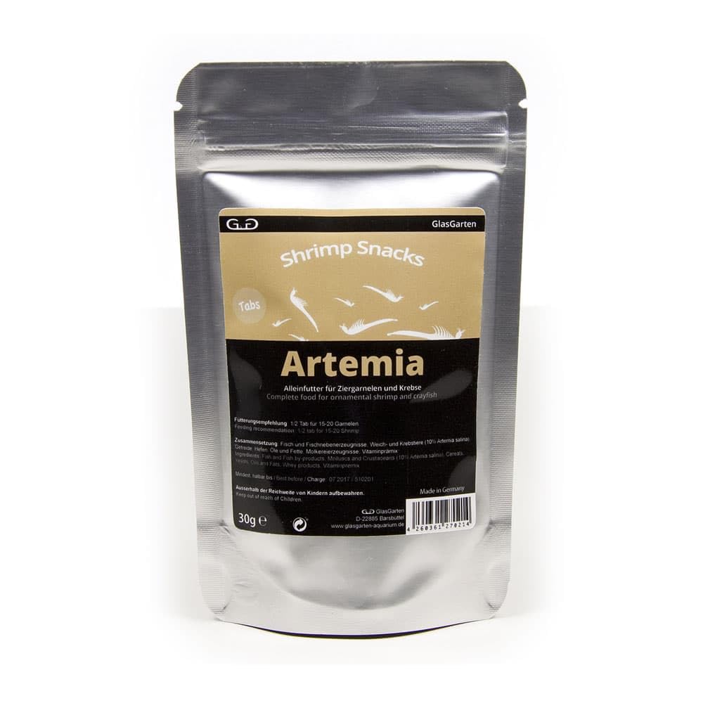 Premium Artemia Shrimp Snacks Tabs 30g - High Protein Fish Food for Tropical Fish, Betta & Goldfish - Ideal for Aquarium Feeding & Fish Training