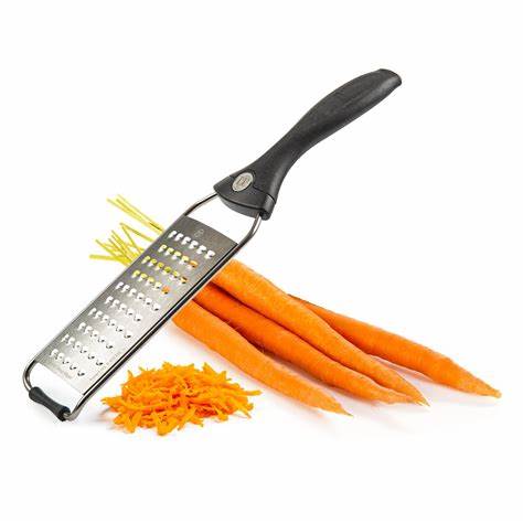 Premium Stainless Steel Medium Grater - 4-Sided Kitchen Cheese Grater for Shredding, Slicing & Zesting - Perfect for Cheese, Vegetables & Citrus Fruits