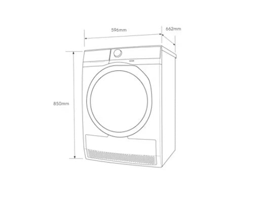 Electrolux EDH803J5WC 8kg Ultimate Care 500 Heat Pump Dryer - Energy Efficient Laundry Solution for Home & Apartment Use
