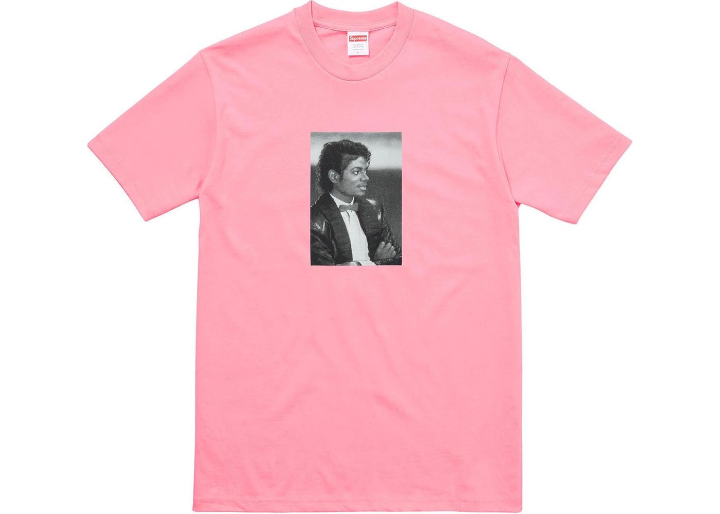 Supreme Michael Jackson T-Shirt - Bright Coral Vintage Graphic Tee for Music Fans & Streetwear Style | Perfect for Concerts, Parties & Casual Wear