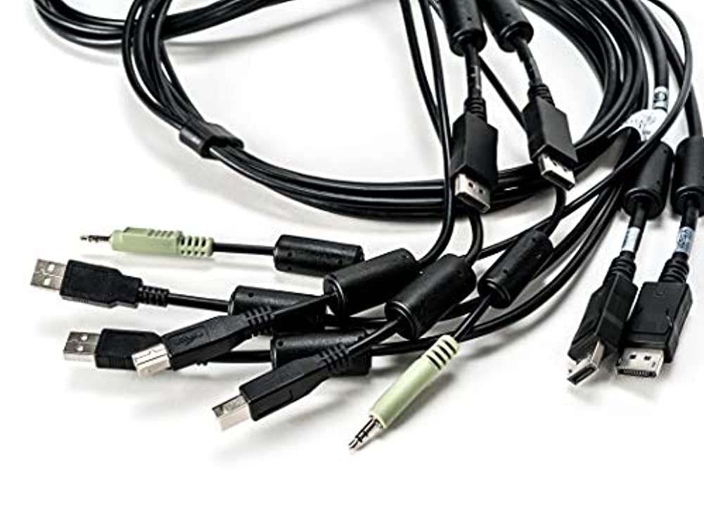 Liebert CBL0108 KVM Cable - 6ft USB to VGA/HDMI/Audio for Server & PC Remote Control - Ideal for Data Centers & IT Management