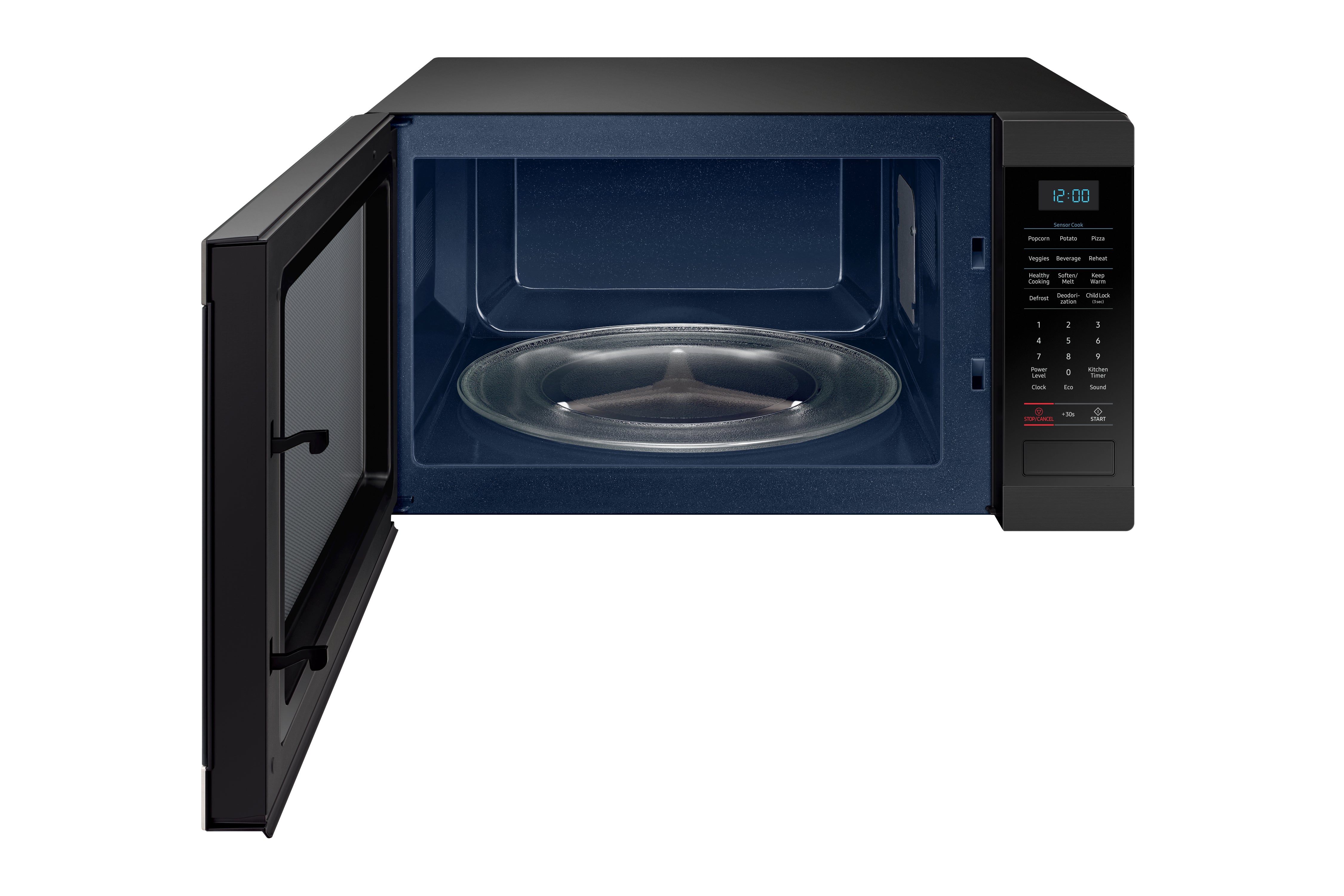 Samsung MS19M8020TG/AC 1.9 Cu Ft Black Stainless Steel Countertop Microwave with Sensor Cooking Technology - Perfect for Kitchens, Dorms & Small Spaces