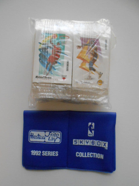 Rare 1992 NBA Skybox Basketball Hostess Chips Mini Cards Set with Collectible Pouch - Perfect for Sports Memorabilia Collectors & NBA Fans