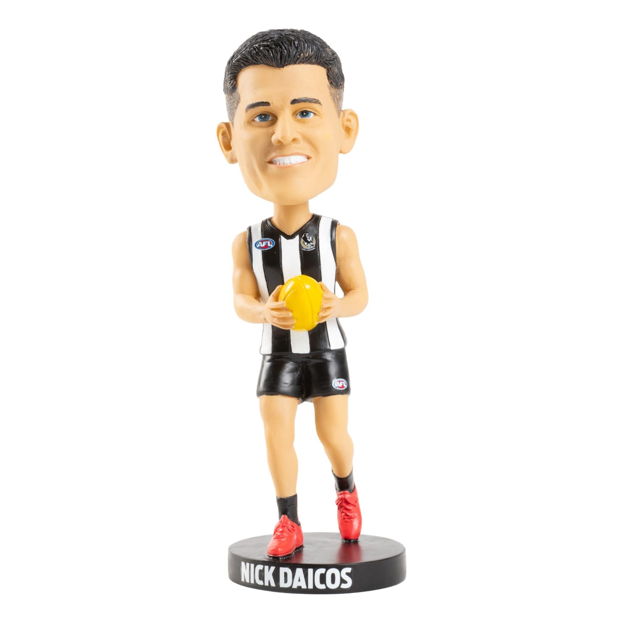 Collingwood Magpies AFL Nick Daicos Bobblehead - Official AFL Collectible for Fans & Sports Memorabilia Enthusiasts - Perfect for Game Day Decor & Gift Giving