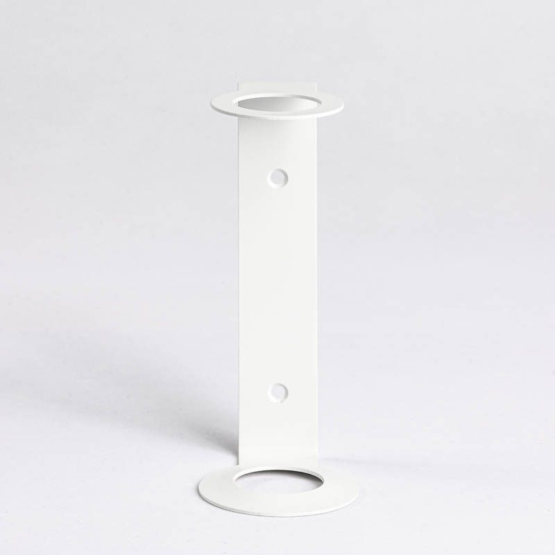 DESIGNSTUFF White Single Soap Dispenser Holder - Modern Bathroom & Kitchen Countertop Organizer for Liquid Soap Bottles