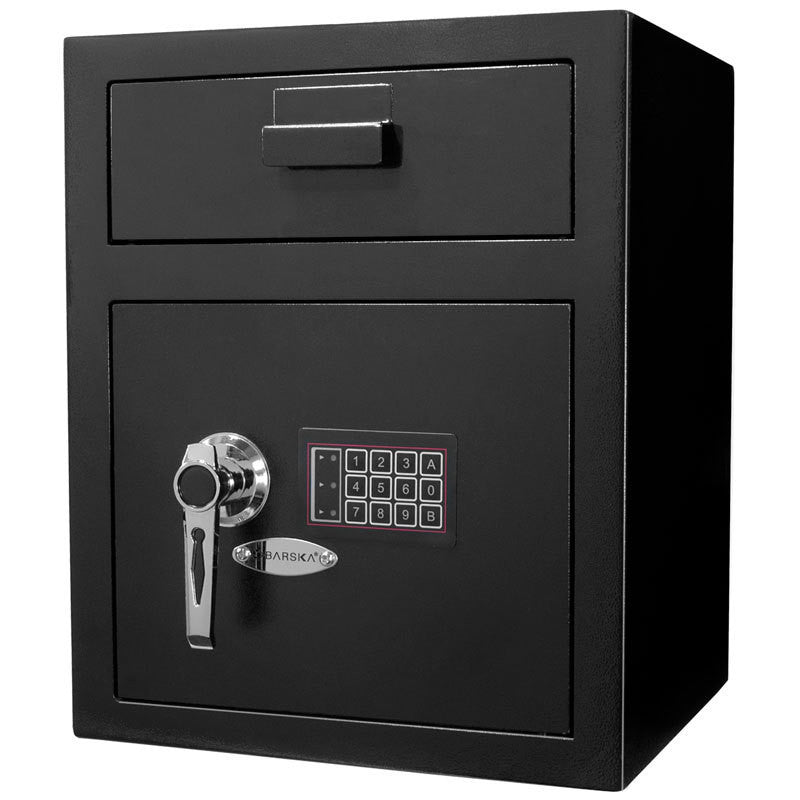 Barska AX11930 Large Keypad Depository Safe - Digital Security Safe Box for Home, Office & Business Use - Fireproof & Waterproof Safe for Cash, Jewelry & Documents
