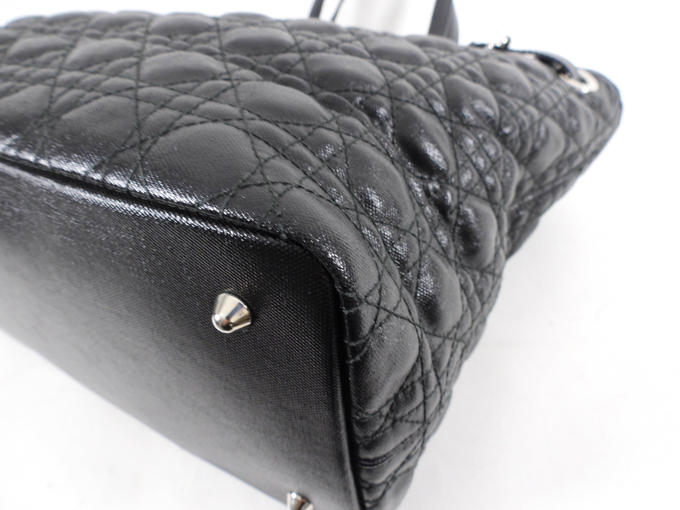 Christian Dior Black Cannage Panarea Leather Tote Bag - Luxury Designer Handbag for Women, Work, Travel & Everyday Use