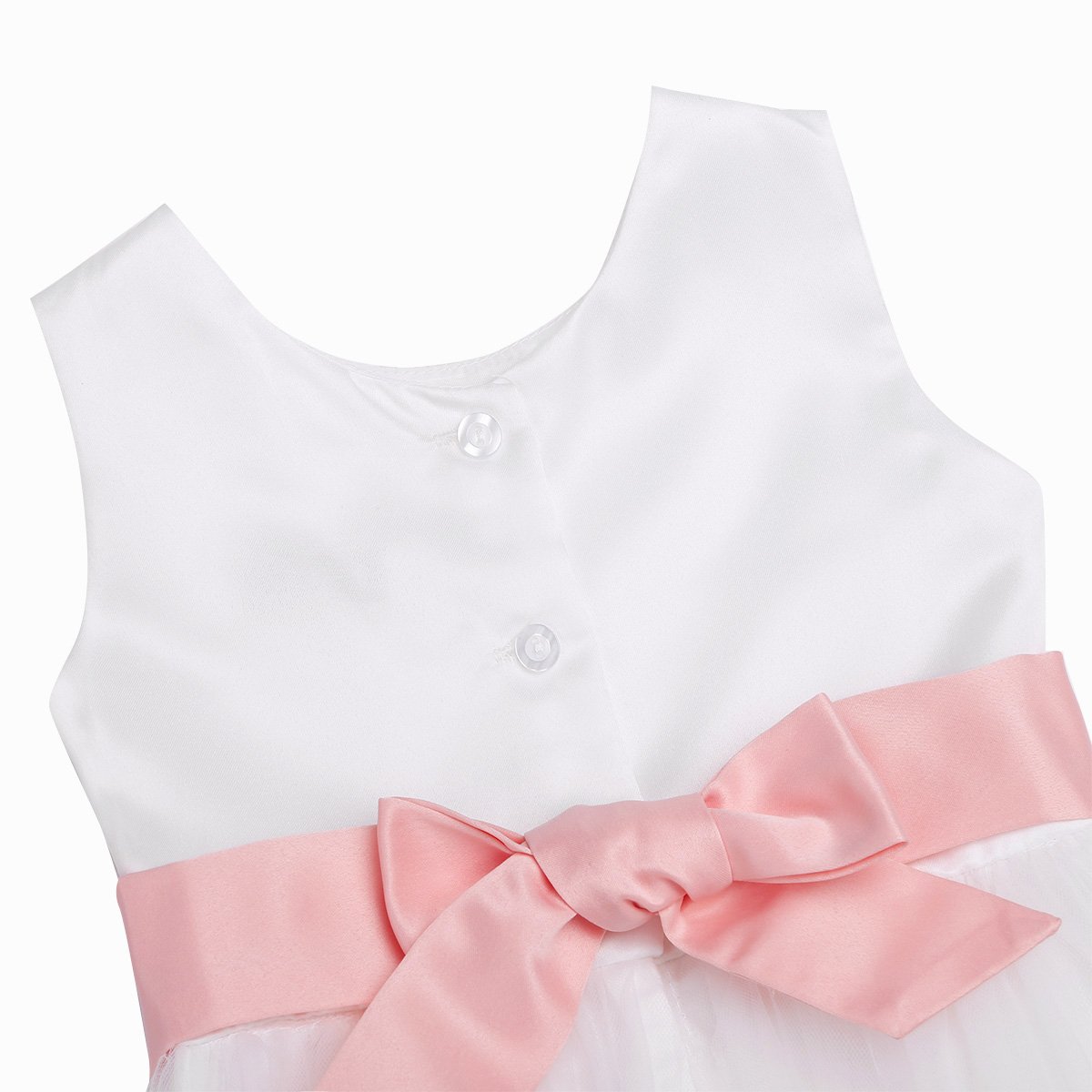 iiniim Infant Baby Flower Girl Dress - Embroidered Baptism & Christening Gown - Elegant Party Wedding Dress with Matching Panty - Perfect for Special Occasions, Ceremonies & Photo Shoots