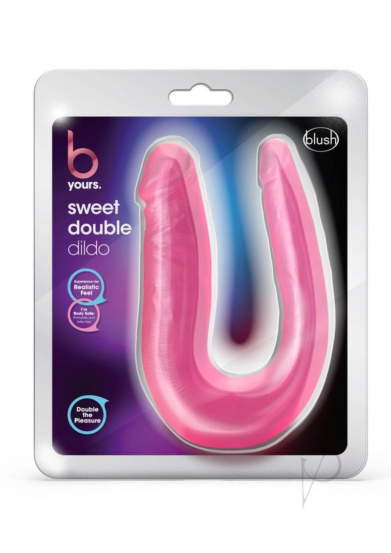 B Yours Sweet Double Dildo - Pink Adult Toy for Couples & Solo Play - Perfect for Lesbian, BDSM & Spicy Intimate Moments