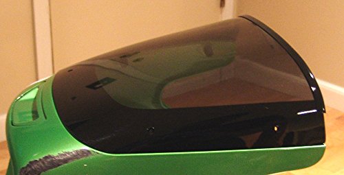 Kawasaki ZRX1100 ZRX1200 99-05 Replacement Windshield - Black Glass Front Windscreen for Motorcycle - Perfect for Highway Riding and Wind Protection