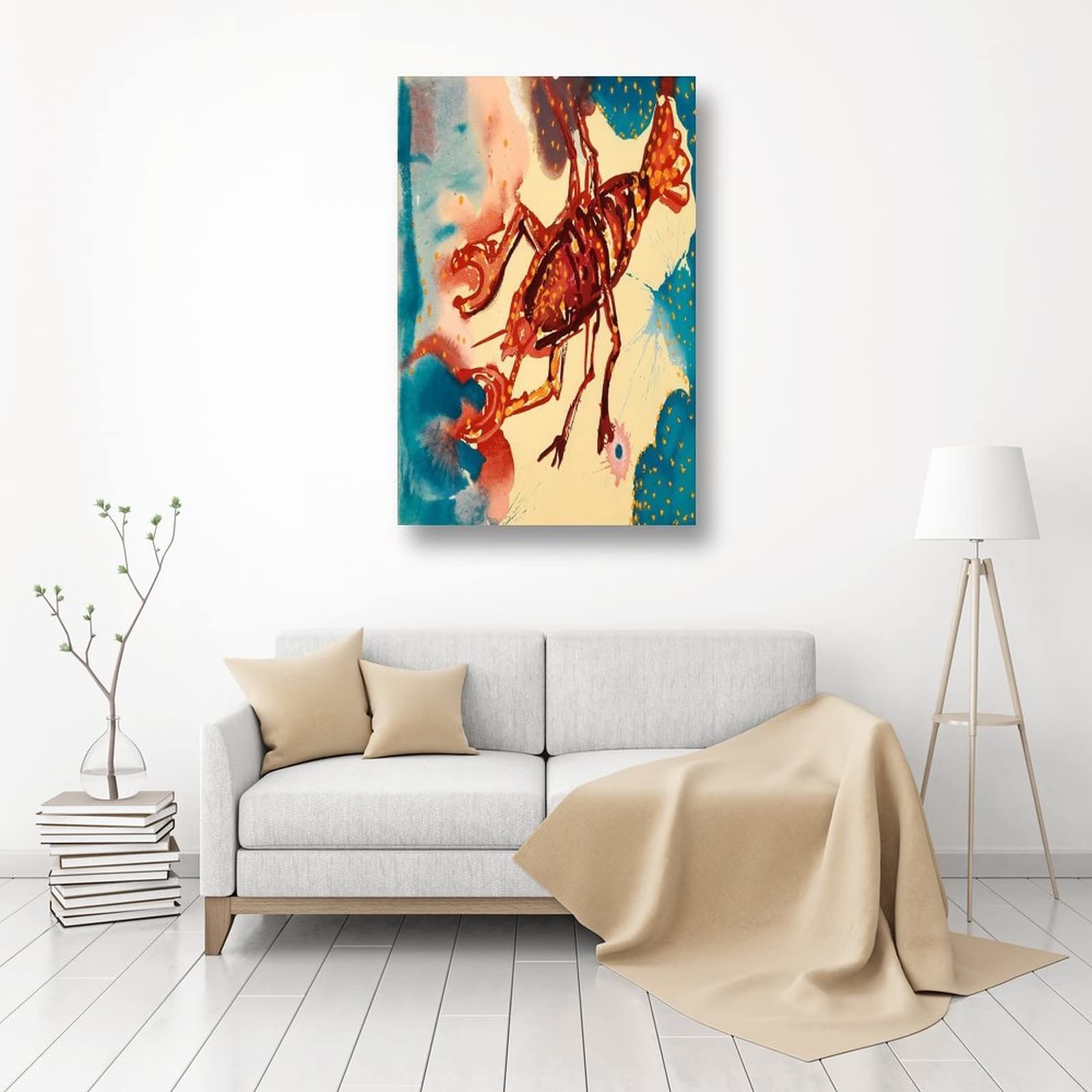 Salvador Dali Surrealist Art Print - The Persistence of Memory Painting Reproduction on Premium Canvas (16x24 inches, 40x60cm) - Unique Wall Decor for Living Room, Office & Bedroom Aesthetic