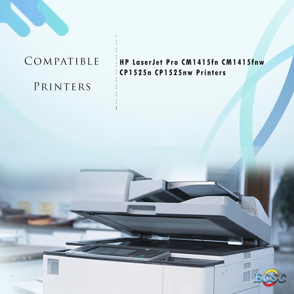 ECSC CE322A Yellow Toner Cartridge - Compatible with HP LaserJet Pro CM1415fn/CM1415fnw/CP1525n/CP1525nw Printers (1-Pack) - Ideal for Office Printing & Document Reproduction