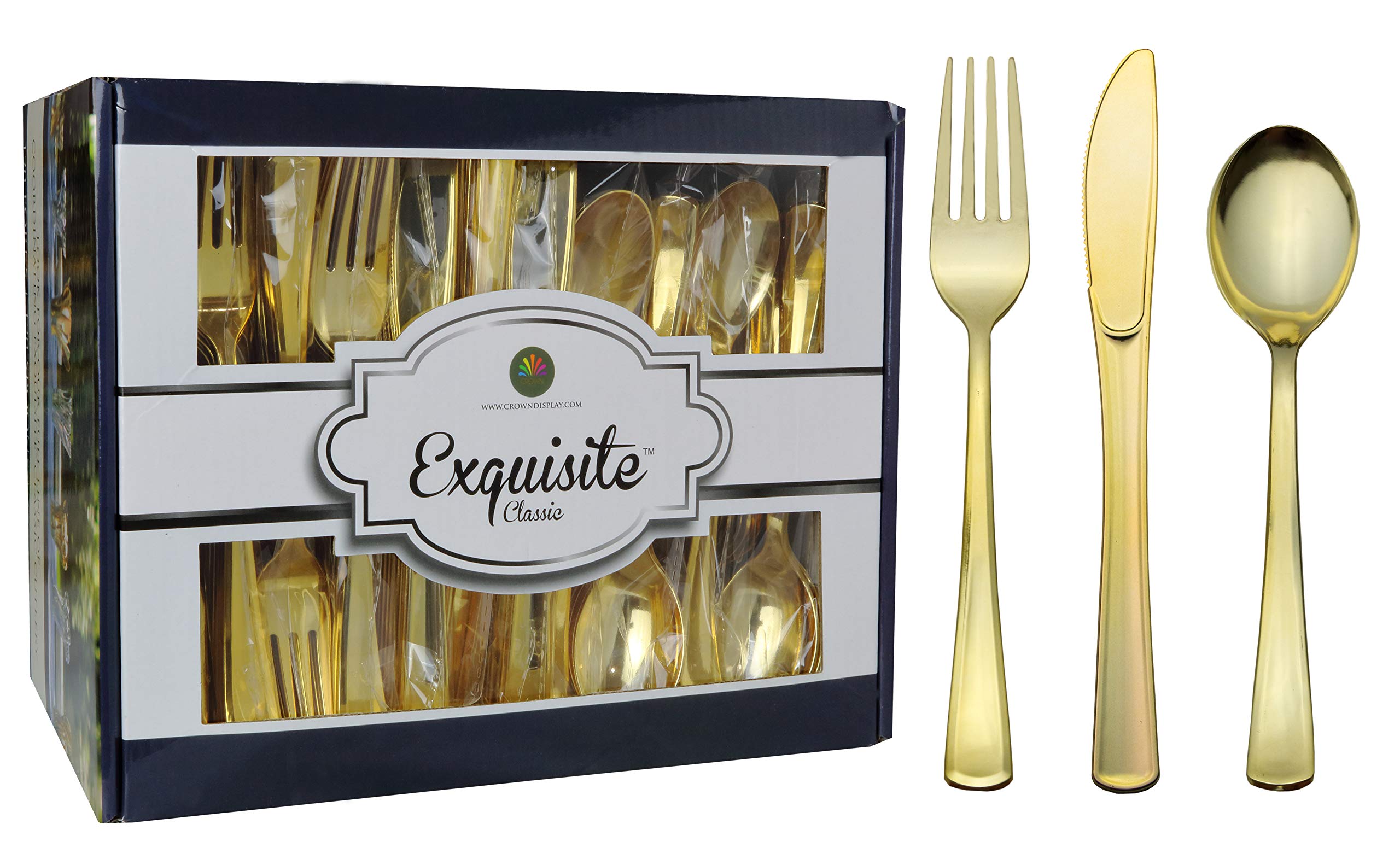 360 Pcs Elegant Disposable Plastic Cutlery Set - 120 Forks, 120 Knives, 120 Spoons - Premium Silver, Gold & Rose Gold Plastic Silverware for Parties, Weddings, Catering & Home Use - Durable & Stylish Tableware for Events, Picnics & Everyday Dining