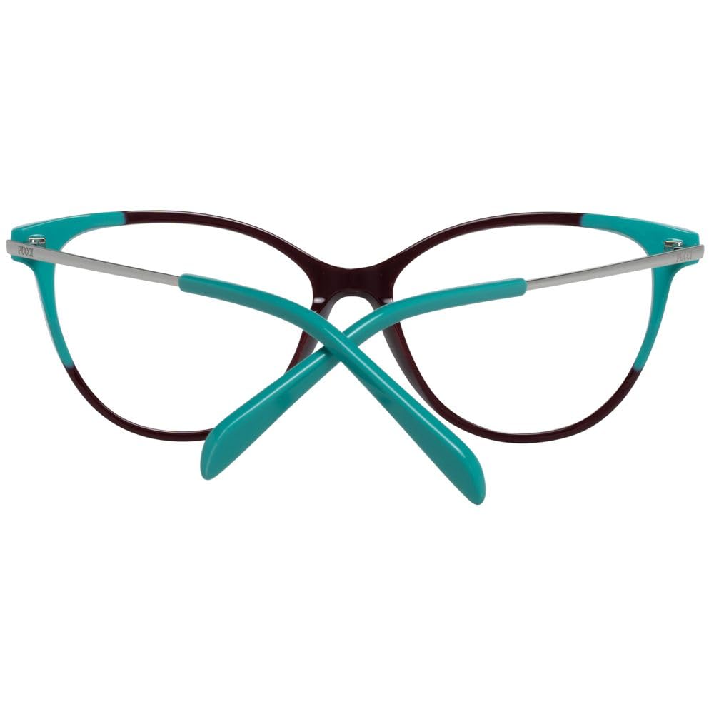 Emilio Pucci EP5119 Eyeglass Frames - Premium Bordeaux Acetate Frame, 55mm Lens Diameter (EP511955071) | Stylish & Lightweight for Women & Men | Perfect for Work, Reading & Fashion Accessories