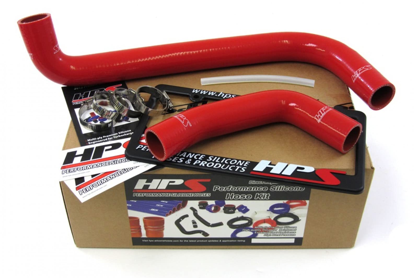 HPS 57-1224-RED-2 Red Silicone Radiator Coolant Hose Kit - High Performance Cooling System Upgrade for Cars, Trucks & SUVs - Perfect for Engine Protection & Temperature Regulation