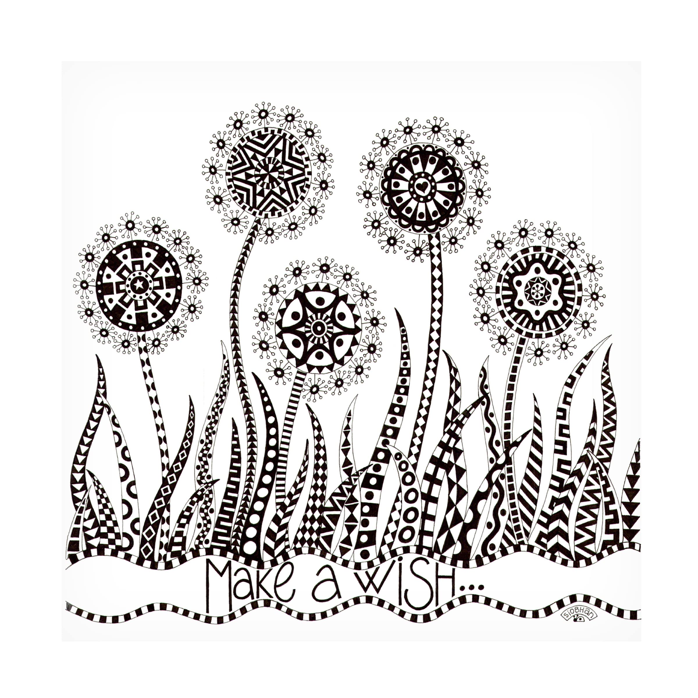 Trademark Fine Art 'Wish or Weed' 18x18 Canvas Wall Art by Siobhan - Perfect for Modern Home Decor, Office & Gift Giving