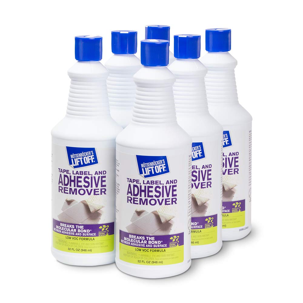 Motsenbocker’s Lift Off 40703-6PK 32-Oz Adhesive Remover - Safely Remove Stickers, Glue, Decals & Sticky Residue from Cars, Furniture, Tile & Wood | Perfect for Home Cleaning, Auto Detailing & DIY Projects