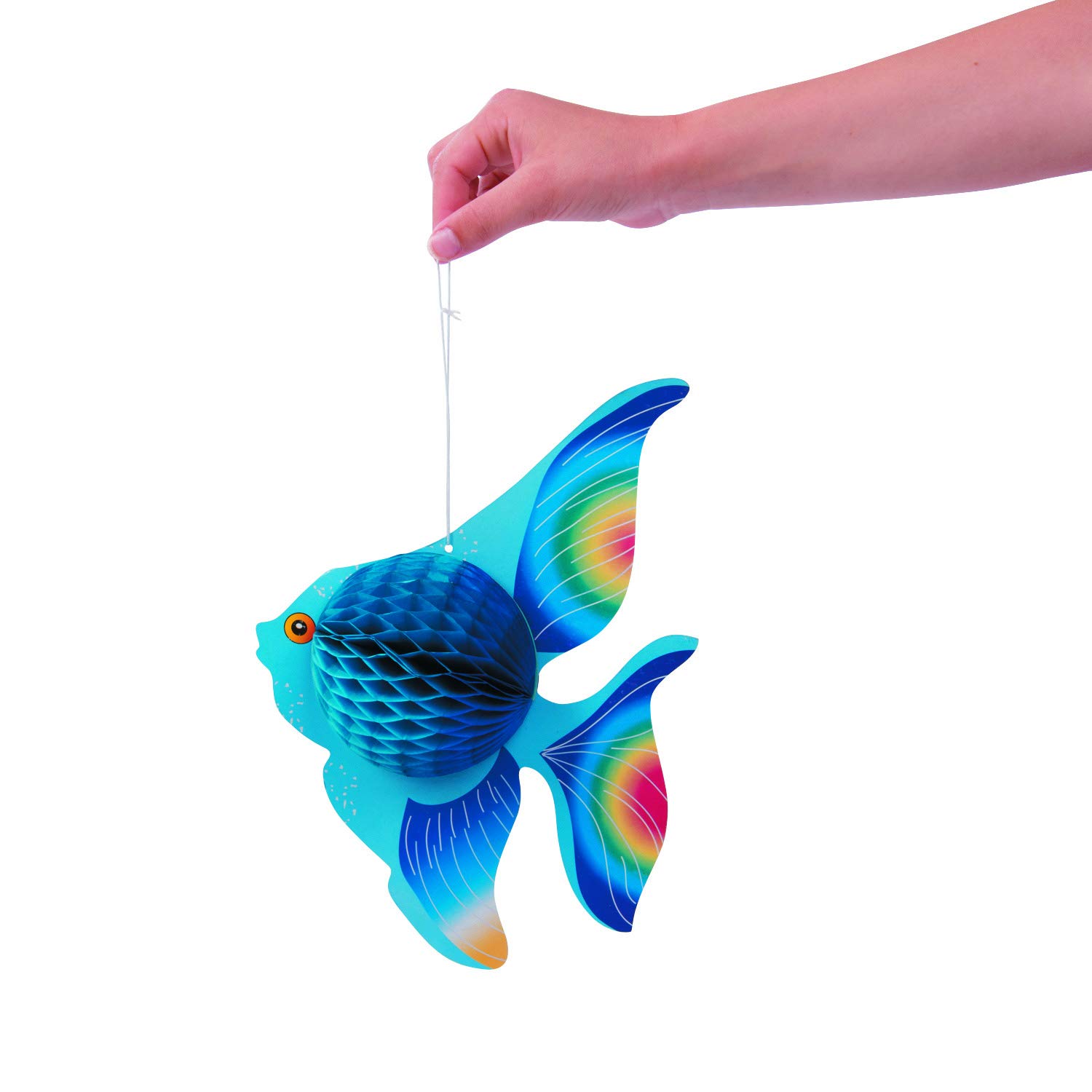 Hanging Tissue Fish Decorations (6pc) - Party, Home & Office Sea Theme Decor