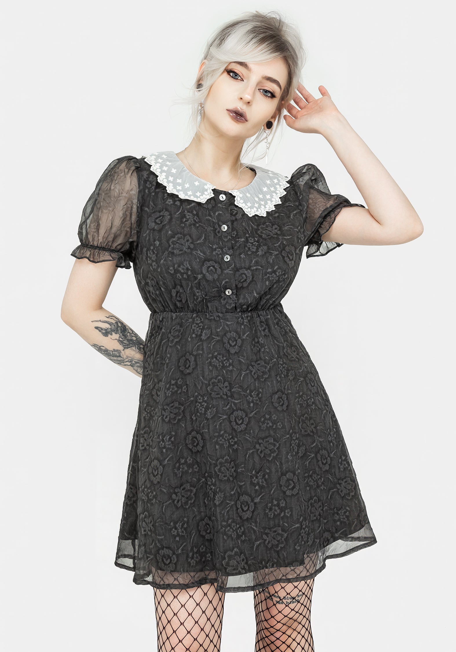 Elegant Phantasma Lace Collar Mini Dress for Women | Sexy Party & Cocktail Dress | Perfect for Date Night, Wedding Guest & Special Occasions