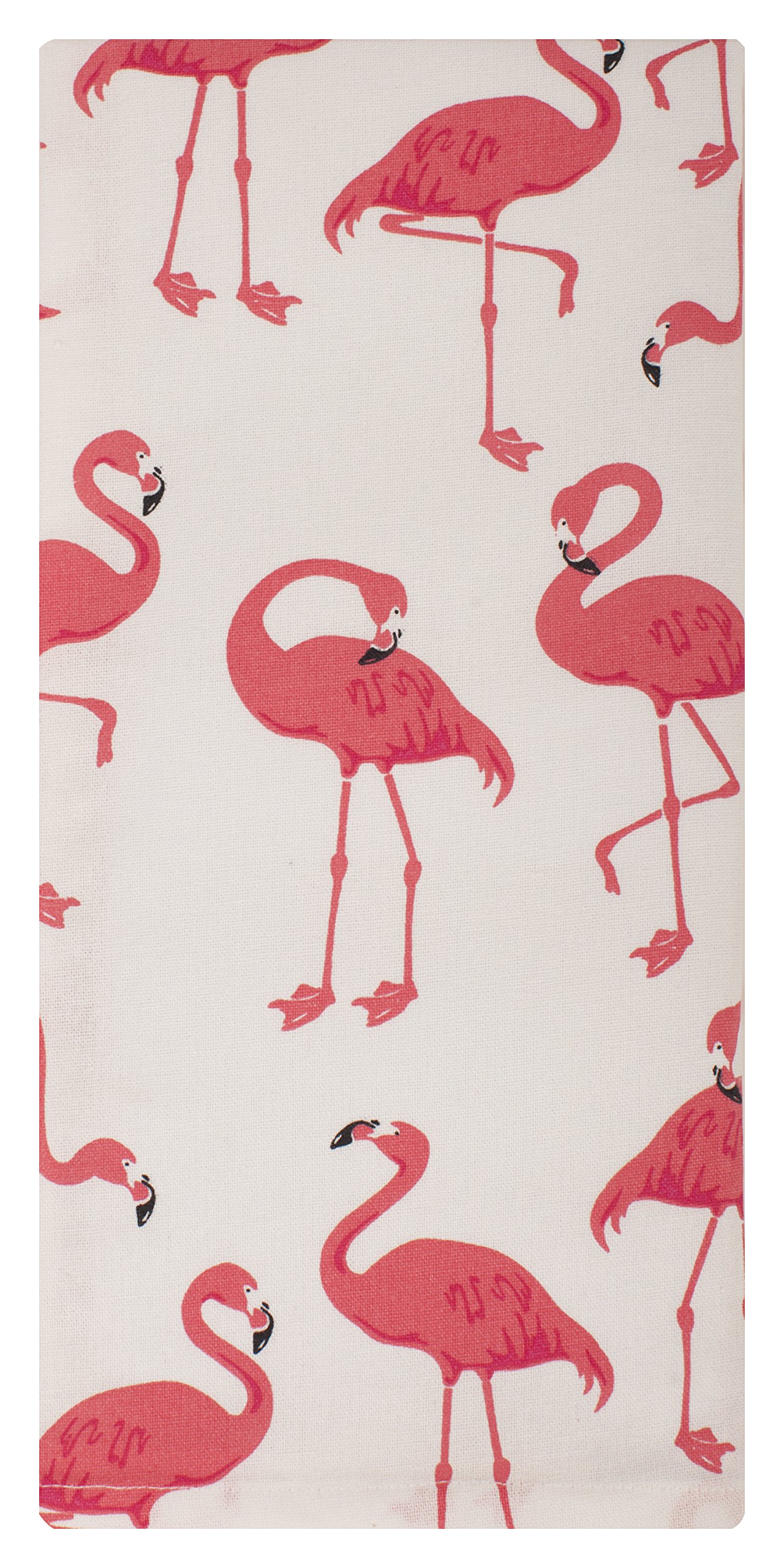 Premium Cotton Tea Towel with Designer Print - Extra Large 20x30 Inches for Kitchen Cleaning & Drying | Machine Washable & Reusable Flamingo Pattern | Perfect for Dishes, Countertops & Decorative Kitchen Accents