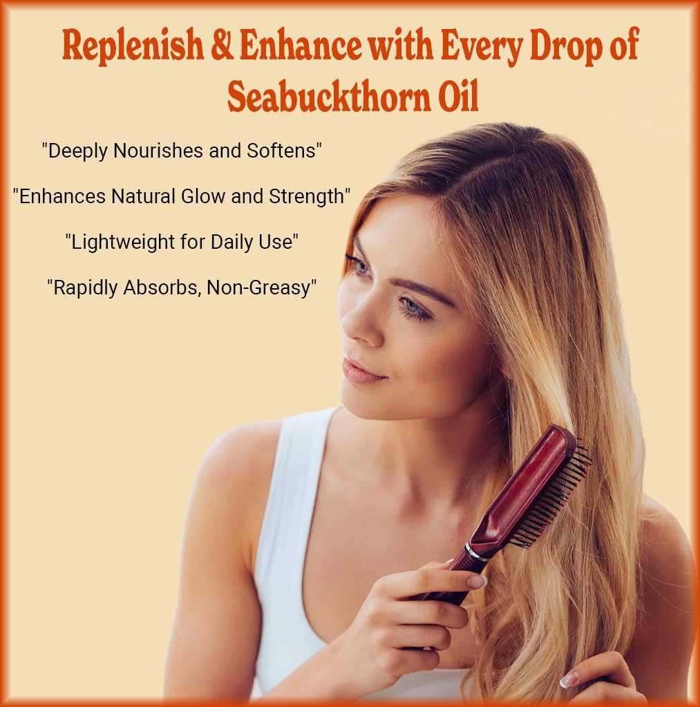 Organic Cold-Pressed Sea Buckthorn Oil - 1 Gallon, Nutrient-Rich for Glowing Skin & Lustrous Hair | USDA Certified, Pure & Natural | Perfect for Skincare, Hair Care & DIY Beauty Recipes