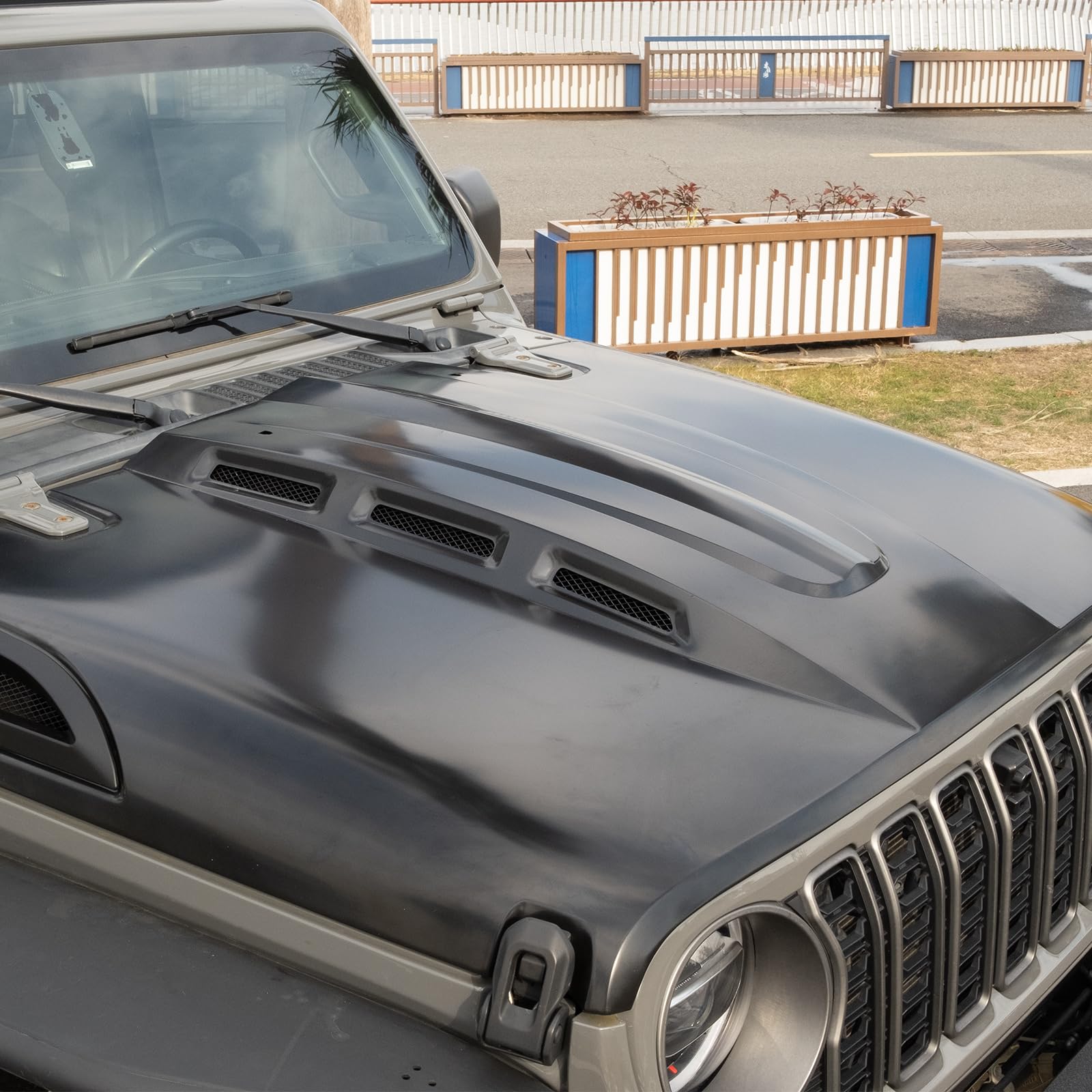 CALLIERT Heat Dispersion Hood for Jeep Wrangler JL (2018-2025) & Gladiator JT (2020-2025) - Steel Hood with Air Vents for Better Engine Cooling | Off-Road & Daily Driving Upgrade