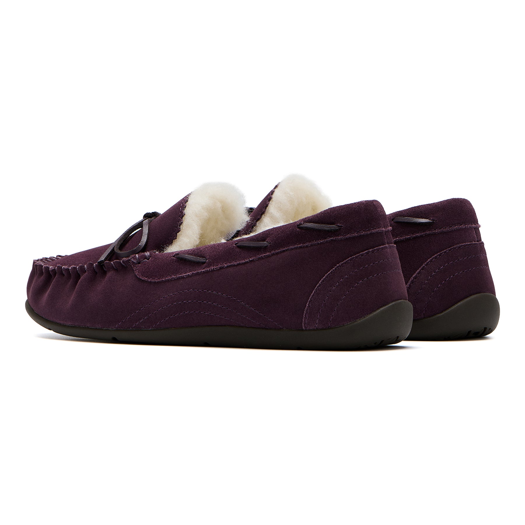 Abeo Amble Bow Dark Purple Women's Comfortable Walking Shoes - Perfect for Casual Outings, Work, and Everyday Wear
