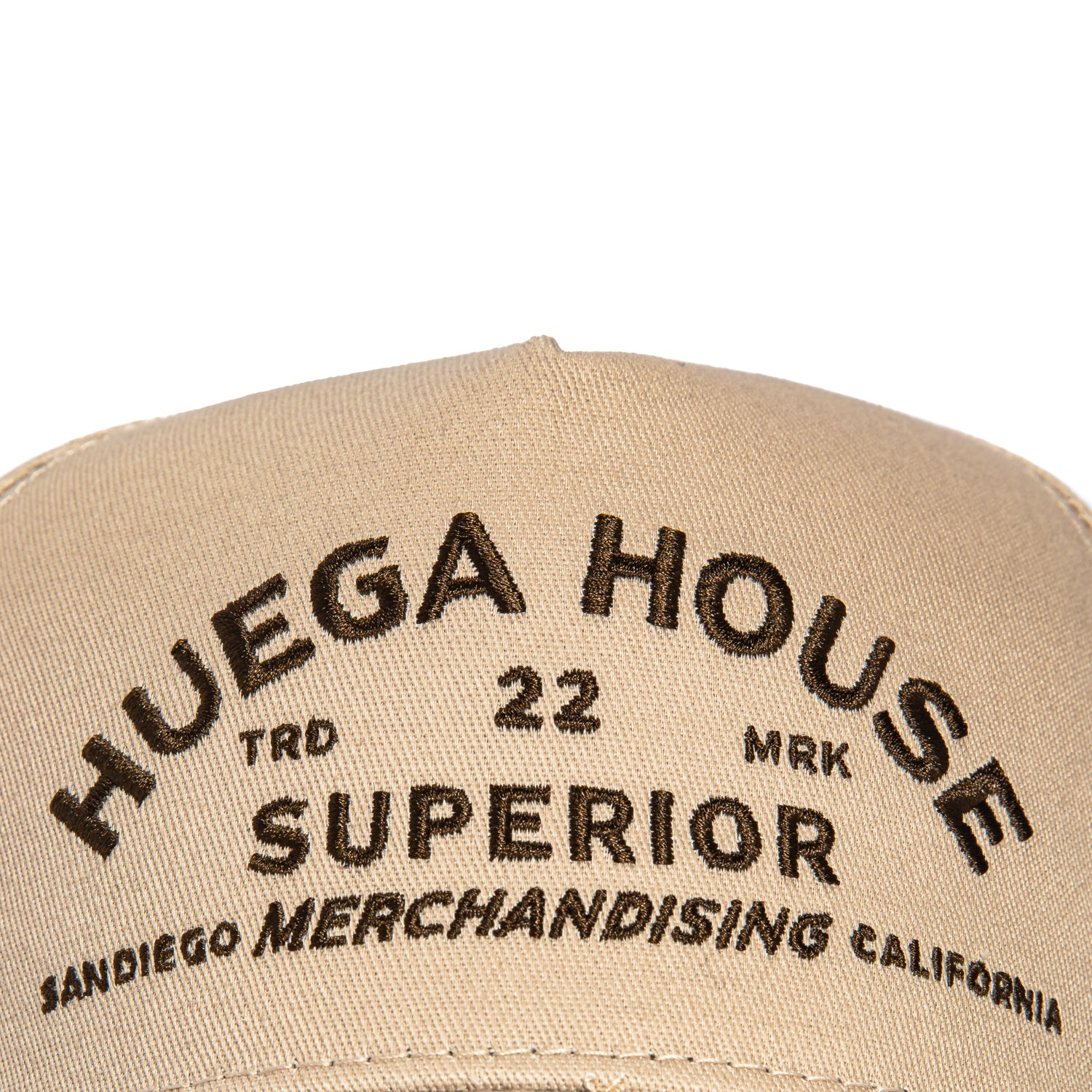 Huega House Trademark Snapback Hat - Adjustable Khaki Baseball Cap for Men & Women - Perfect for Outdoor Sports, Streetwear Fashion & Casual Wear