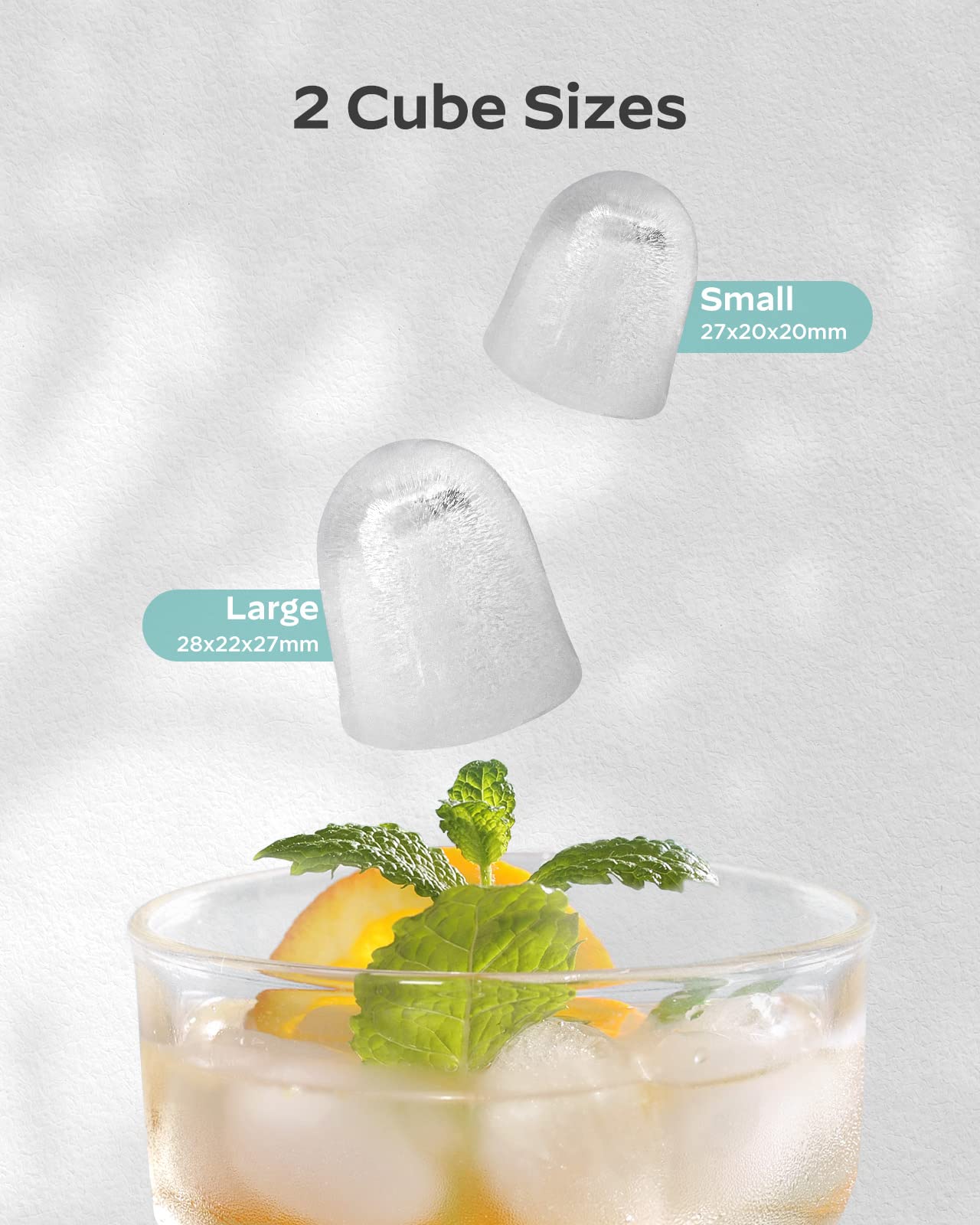 Silonn Countertop Ice Maker Machine - Portable Self-Cleaning Ice Maker with Basket & Scoop, 9 Ice Cubes in 6 Minutes, 26 lbs Daily Output - Perfect for Home Kitchen, Office, Camping, RV, Boating & Outdoor Parties