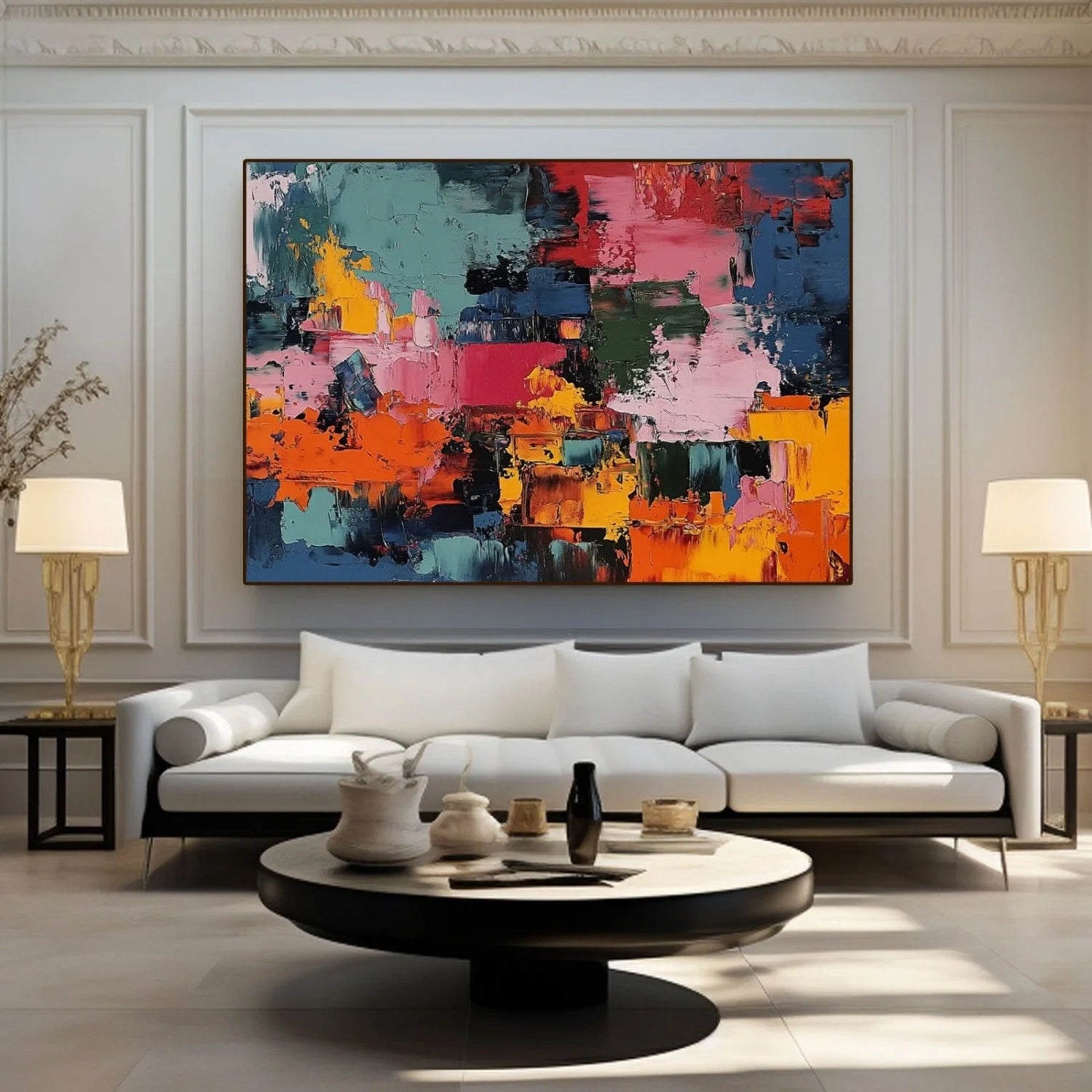 Pollock Art #JP004 - Abstract Drip Painting Canvas Wall Art for Home & Office Decor | Perfect for Living Room, Bedroom, or Gallery Display