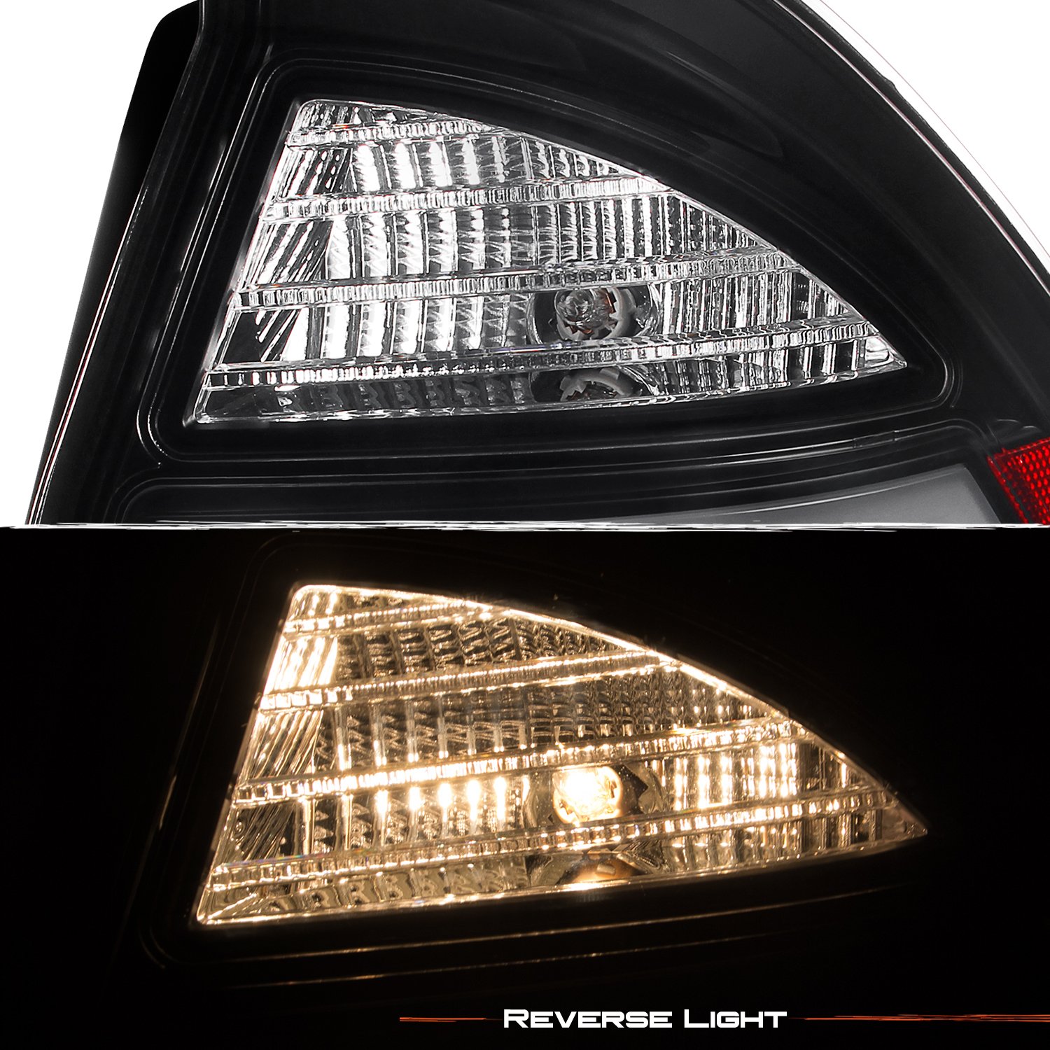 AKKON LED Daytime Running Light Bar & Tail Lights for 2010-2012 Ford Fusion - Black Housing with Clear Lens - Upgrade Your Car's Style & Visibility (Perfect for Night Driving & Custom Car Mods)