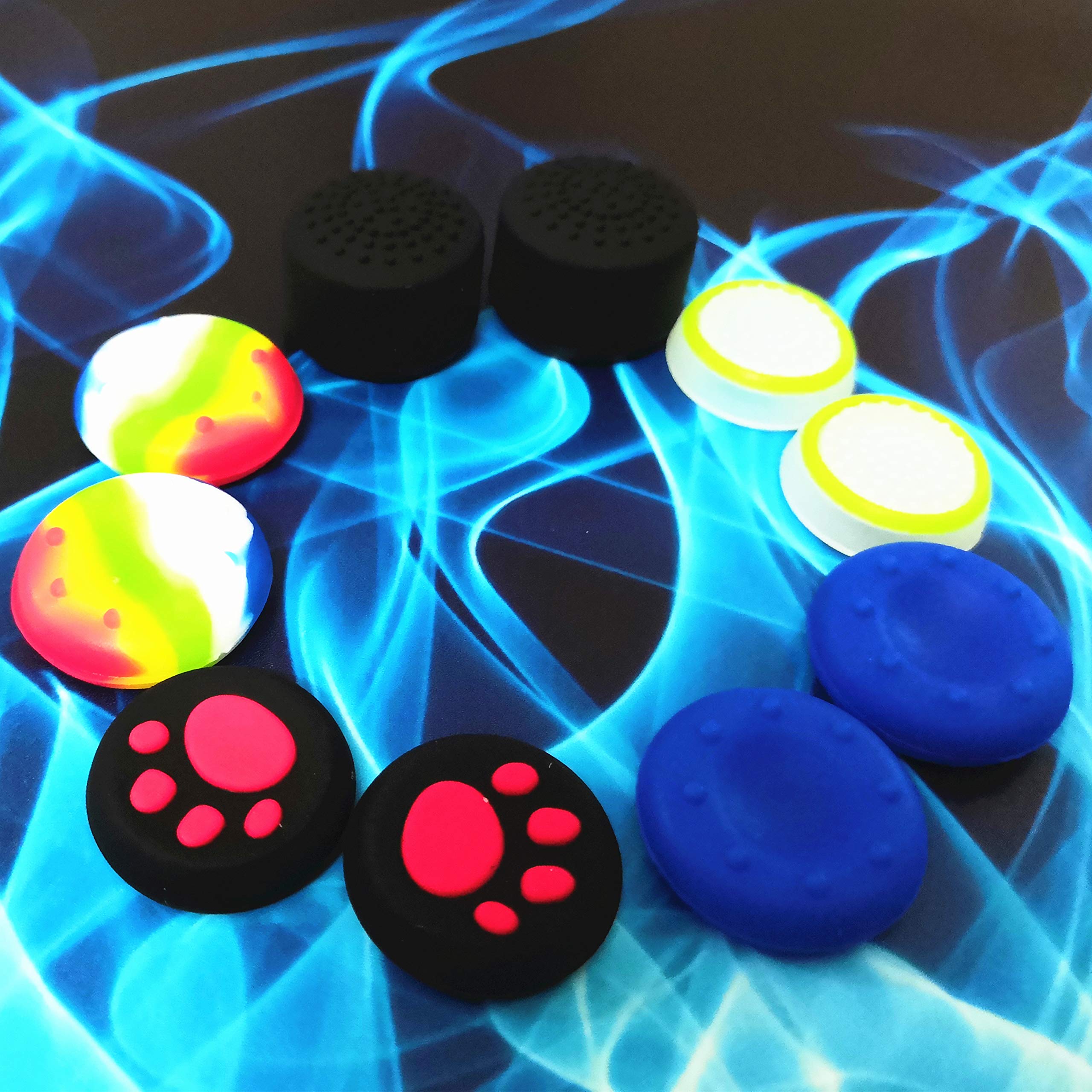 Anti-Slip Silicone PS5 Controller Cover with 10pcs Thumb Grips - Blue Starry Sky Design for Enhanced Gaming Comfort & Protection | Perfect for Long Gaming Sessions & Competitive Play