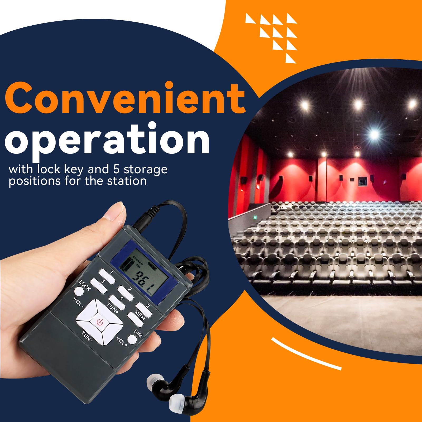 Retekess TR503 FM Transmitter & 10 PR13 FM Radio Receivers - Wireless Church Translation System for Clear Audio in Factory, Museum, School, and Conference Rooms - Ideal for Multilingual Events and Guided Tours