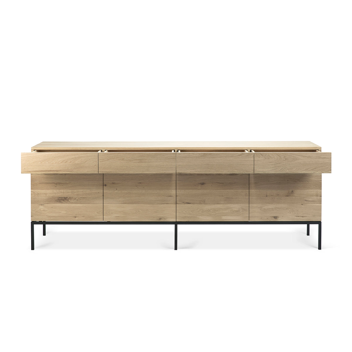 Stylish Ligna 4-Door Sideboard Buffet Cabinet - Modern Storage Solution for Dining Room, Living Room & Entryway